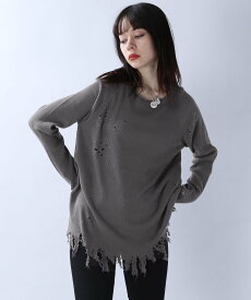 【SALE／32%OFF】JEANASIS ヘビークラッシュリブロンTEE ジーナシス トップス カットソー・Tシャツ グレー ホワイト ブラック【送料無料】