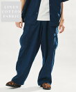 LINEN COTTON EASY CARGO PANTS 【セットアップ対応】