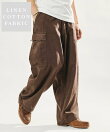 LINEN COTTON EASY CARGO PANTS 【セットアップ対応】