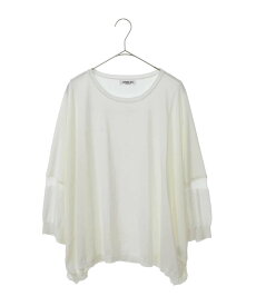 【SALE／60%OFF】HIROKO BIS GRANDE 【洗える】異素材MIXドルマンシルエットプルオーバー ヒロコ ビス グランデ トップス ニット ブラック ブルー ホワイト【送料無料】