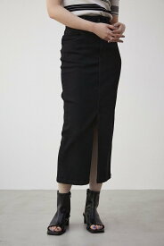 AZUL BY MOUSSY HIGH WAIST SLIT DENIM SKIII アズールバイマウジー スカート その他のスカート ブラック ブルー【送料無料】