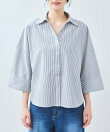 【WEB限定】スキッパーワイドスリーブシャツ/通勤対応