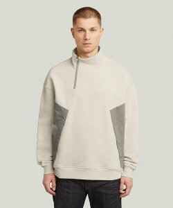 �ySALE�^40%OFF�zG-Star RAW �y�����V���b�v�zFABRIC MIX HALF ZIP SWEATER/�ّf�ރ~�b�N�X�n�[�t�W�b�v�X�E�F�b�g �W�[�X�^�[���D �g�b�v�X �X�E�F�b�g�E�g���[�i�[ �x�[�W���y���������z