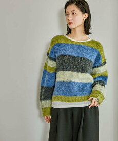 【SALE／47%OFF】LAKOLE MIXボーダーニットプルオーバー ラコレ トップス ニット レッド ブルー ブラウン
