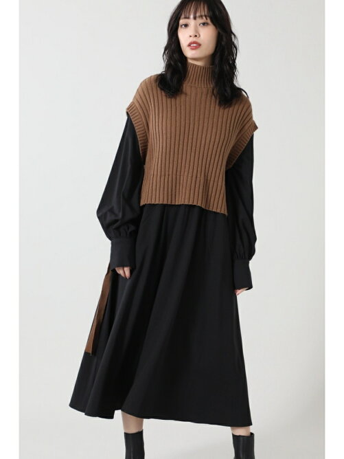 Rose Bud ニットベスト付きワンピース Rakuten Fashion 楽天ファッション 旧楽天ブランドアベニュー Bk5487