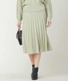 【SALE／50%OFF】ANY SIS 【セットアップ対応】スフレケーブルニット スカート エニィスィス スカート ロング・マキシスカート ピンク グレー グリーン ブルー ホワイト ネイビー【送料無料】