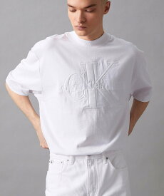 Calvin Klein Jeans (M)【公式ショップ】 カルバンクライン プレミアムモノロゴTシャツ Calvin Klein Jeans J325210 カルバン・クライン トップス カットソー・Tシャツ ホワイト【送料無料】