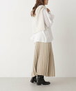 フェイクスエードプリーツスカート(セットアップ可)