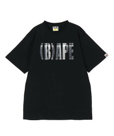 A BATHING APE BAPE CHECK (B)APE LOGO TEE M ア ベイシング エイプ トップス カットソー・Tシャツ ブラック ホワイト【送料無料】