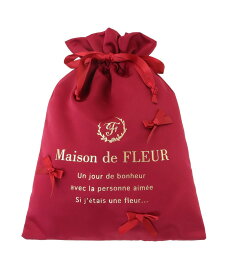 【SALE／40%OFF】Maison de FLEUR EC限定巾着 メゾン ド フルール 財布・ポーチ・ケース ポーチ イエロー レッド ブルー グリーン パープル ブラック ホワイト ピンク