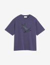 【SALE／40%OFF】Maison Kitsune Maison Kitsune/(M)CHILLAX PRINT OVERSIZE TEE-SHIRT メゾン キツネ トップス カットソー・Tシャツ パープル【送料無料】
