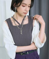 HARE ストリングリブタンクトップ ハレ トップス その他のトップス イエロー ブルー ブラック ワインレッ…