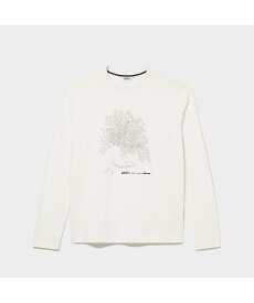 【SALE／30%OFF】AIGLE 【AIGLE for more trees】 チャリティ グラフィック 長袖Tシャツ #3 エーグル トップス カットソー・Tシャツ ホワイト ブルー【送料無料】