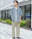 『イージーケア/セットアップ対応』ダブルタックワイドスラックス