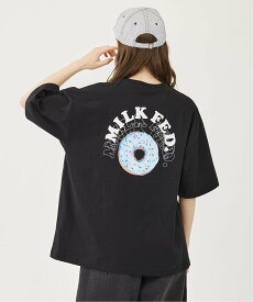 MILKFED. ROUND DONUTS WIDE S/S TEE MILKFED. ミルクフェド トップス カットソー・Tシャツ ブラック ブルー ホワイト【送料無料】