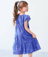 devirock 綿100％ おめかし ハート総柄プリント さらっと軽やかワンピース 子供服 キッズ 女の子 ハート …