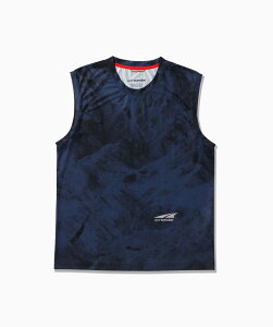 and wander Altra × and wander graphic tank top �A���h�����_�[ �g�b�v�X �J�b�g�\�[�ET�V���c �x�[�W�� �l�C�r�[�y���������z
