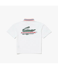 【SALE／40%OFF】LACOSTE BOYS アレンジグラフィックバックプリントポロシャツ ラコステ トップス ポロシャツ ホワイト ブルー【送料無料】