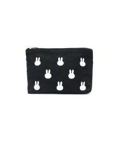 Hare no hi ミッフィー 帆布ポーチ【モノグラムフェイスブラック】 ルディックパーク バッグ その他のバッグ ブラック