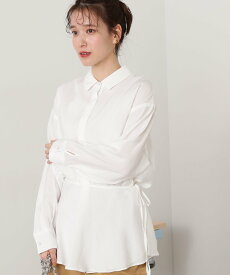 【SALE／50%OFF】N. Natural Beauty Basic ペプラム付きシャツ エヌ ナチュラルビューティーベーシック* トップス シャツ・ブラウス ホワイト ブラック イエロー【送料無料】