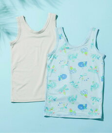 【SALE／50%OFF】BREEZE 【サマーエール】2Pセット タンクトップ肌着 エフオーオンラインストア インナー・ルームウェア その他のインナー・ルームウェア ブルー グリーン ベージュ グレー