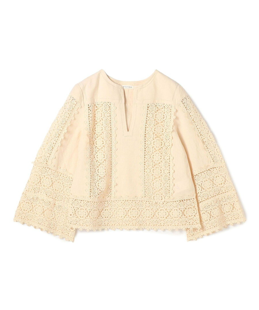 【SALE/70%OFF】TOMORROWLAND GOODS BY MALENE BIRGER DONNA レースエンブロイダリーブラウス トゥモローランド トップス シャツ・ブラウス ベージュ ブラック【送料無料】 - メイン画像 1