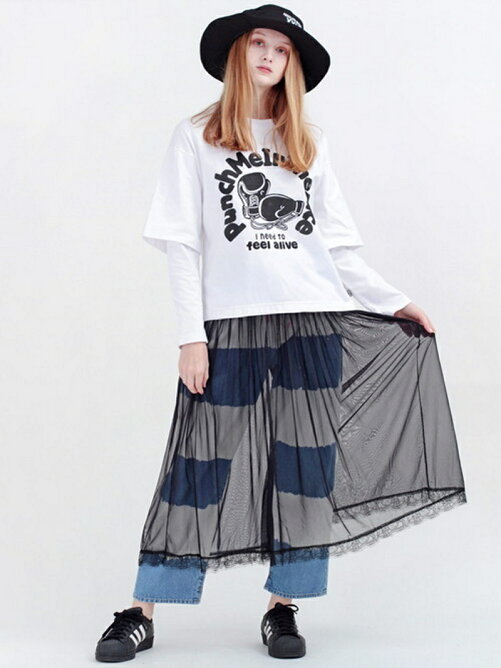 Rna メッシュコンビレイヤードtシャツワンピース Rakuten Fashion 楽天ファッション 旧楽天ブランドアベニュー Q