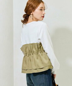 FREAK'S STORE ビスチェ レイヤード 裏毛 スウェット プルオーバー【限定展開】 25AW フリークスストア トップス スウェット・トレーナー ブラウン ホワイト ブラック【送料無料】