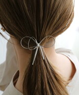 colleca la レイヤードメタルリボンヘアカフ/ヘアフック コレカラ ヘアアクセサリー ヘアゴム ゴールド …