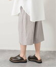 リネンヘリンボン ハーフパンツ