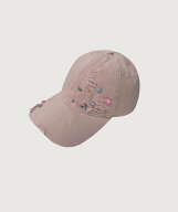 LA POMME petit Multi Crystal Cap ラポミ・プチ 帽子 キャップ ピンク グリーン ブラック【送料無料】