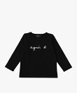 キッズ ロゴ コットン 長袖 Tシャツ