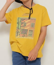 【SALE／25%OFF】ikka ビンテージグラフィックTシャツ(120~160cm) イッカ トップス カットソー・Tシャツ イエロー ホワイト