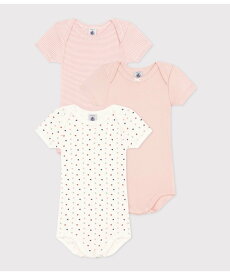 PETIT BATEAU 半袖ボディ3枚組 プチバトー マタニティウェア・ベビー用品 ロンパース・カバーオール【送料無料】