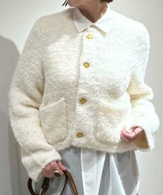 【SALE／40%OFF】MACPHEE ムートン クルーネックカーディガン トゥモローランド トップス カーディガン グレー ネイビー ホワイト ブラウン【送料無料】