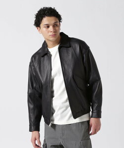 AVIREX LEATHER CWU BLOUSON / ���U�[ CWU �u���]�� �A���B���b�N�X �W���P�b�g�E�A�E�^�[ ���C�_�[�X�W���P�b�g �O���[�� �u���b�N�y���������z