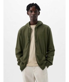 【SALE／57%OFF】GAP (U)GAPロゴ ジップアップパーカー(ユニセックス) ギャップ トップス パーカー・フーディー グリーン ベージュ グレー ブラック