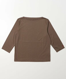 【SALE／50%OFF】Mademoiselle NON NON シルフィーPRT天竺 ボートネックTシャツ【ガーベラ刺繍入り】【8分袖】 マドモアゼルノンノン トップス カットソー・Tシャツ ブラック【送料無料】
