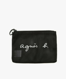 agnes b. VOYAGE ロゴ ナイロン スモール ポーチ ZAH03-02 アニエスベー 財布・ポーチ・ケース ポーチ ブラック【送料無料】