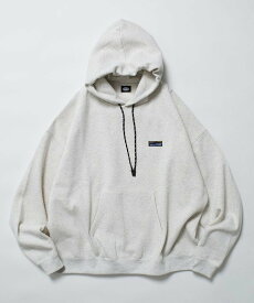 【SALE／10%OFF】FREAK'S STORE ビッグシルエット ワンポイントロゴ プルオーバーパーカー/ヘムコード/裏起毛 【限定展開】 25AW フリークスストア トップス パーカー・フーディー ブラック グレー ネイビー【送料無料】