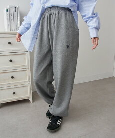 【SALE／45%OFF】U.S. POLO ASSN. U.S. POLO ASSN./ワンポイントロゴ ダブルフェイススウェットパンツ ポロ セットアップセブン パンツ ジャージ・スウェットパンツ レッド グレー グリーン ブラック ホワイト ピンク ネイビー【送料無料】