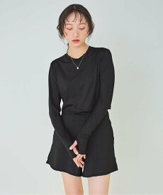SEA DRESS 3点セット/ショートパンツ*カップ付長袖ビキニ/水着 UVケア UPF50+ レジャー ティティベイト 水着・スイムグッズ 水着 ピンク ブラック【送料無料】