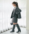 【SET UP可・女子力UP】ツイードランダムペプラムフリルキャミ