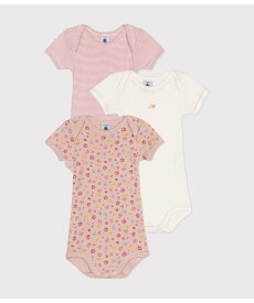 PETIT BATEAU 半袖ボディ3枚組 プチバトー マタニティウェア・ベビー用品 ロンパース・カバーオール【送料無料】