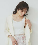 index 前後2WAY サテンパイピングリブタンクトップ【洗濯機洗い可】 インデックス トップス アンサンブル…