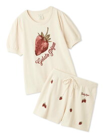 gelato pique 【ONLINE限定】エアリーモコストロベリージャガードプルオーバー&ショートパンツセット ジェラートピケ インナー・ルームウェア その他のインナー・ルームウェア ホワイト ピンク【送料無料】