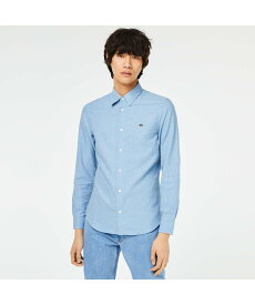 【SALE／30%OFF】LACOSTE スリムフィットシャンブレーシャツ ラコステ トップス シャツ・ブラウス ブルー ネイビー【送料無料】