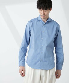 【SALE／30%OFF】NANO universe 「ICE FLOW LINEN」カッタウェイシャツ 長袖 ナノユニバース トップス シャツ・ブラウス ネイビー ブルー ホワイト【送料無料】