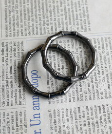 styiro styiro/バンブーメタルカラビナ2個セット(直径4.9cm) イストワール ファッション雑貨 チャーム・キーチェーン シルバー ブラック ゴールド