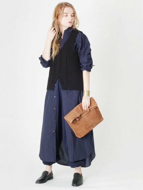Rna N インディゴタイプライターロングシャツワンピース Rakuten Fashion 楽天ファッション 旧楽天ブランドアベニュー K